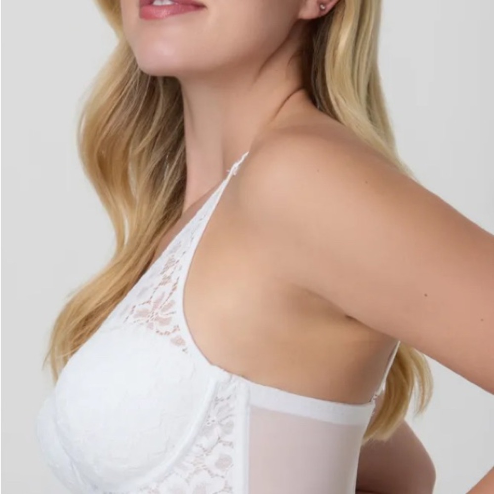 Maidenform DM1188 White Lace wireless foam cups Bra NWT